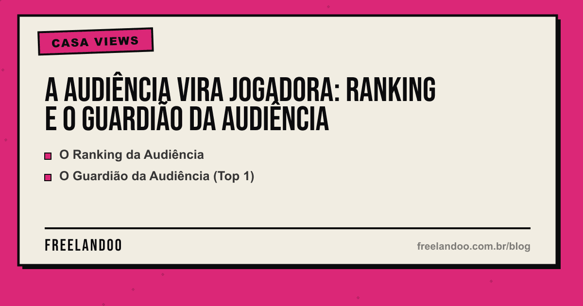 A audiência vira jogadora: Ranking e o Guardião da Audiência — Casa Views